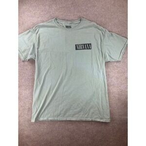 Nirvana Something In The Way Graphic T-Shirt Sage Green Mens Large Band Tee